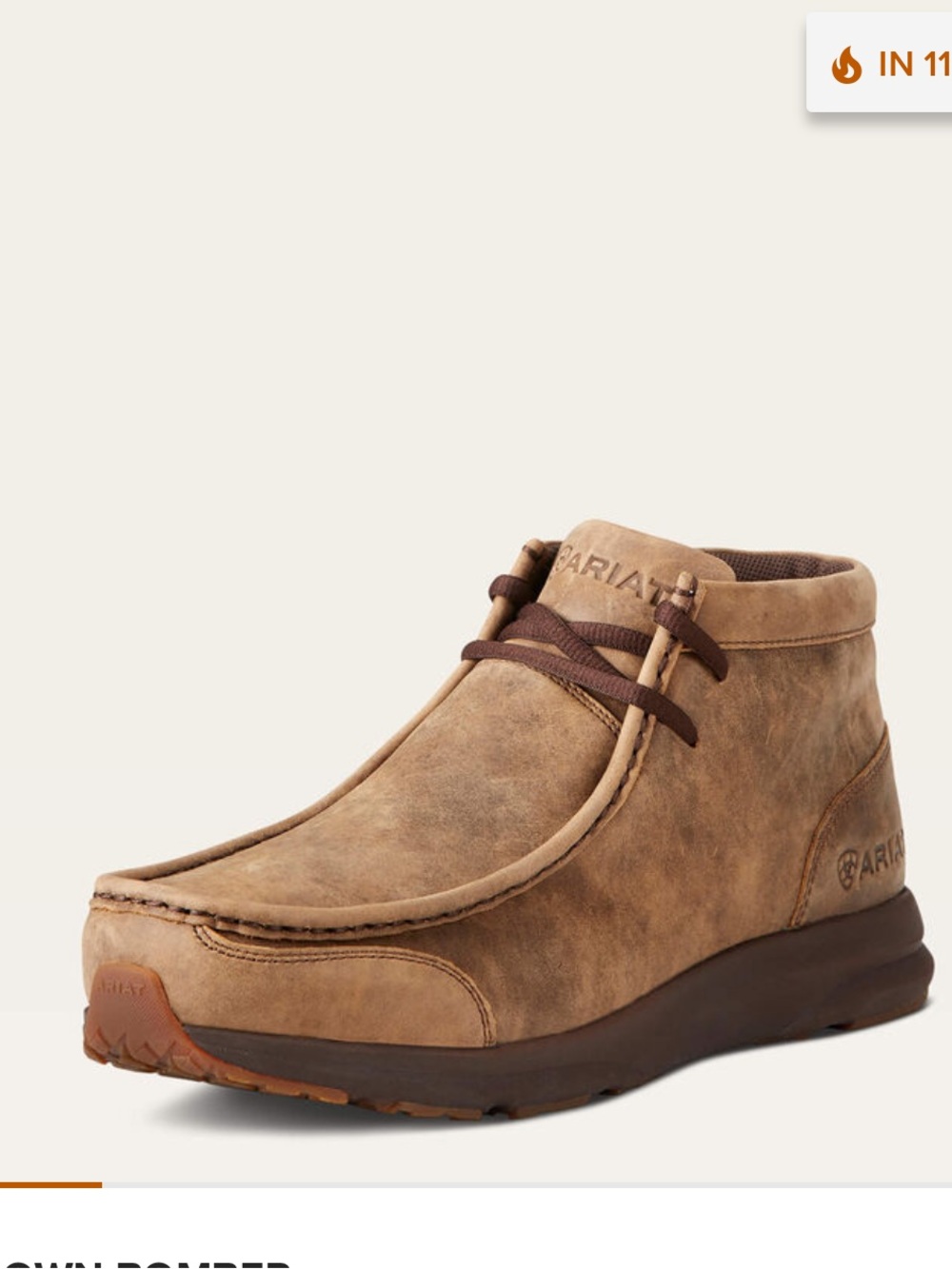 Ariat Tan Spitfire Men’s Chukka Boots